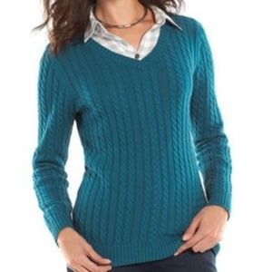 *** Croft & Barrow Classy Knit Sweater Legion Blue